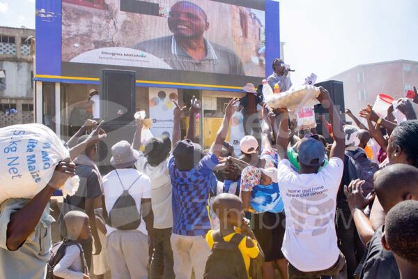 Crowds gathered in Mbare Harare watching Integrity Icon films and listening to messages about the campaign